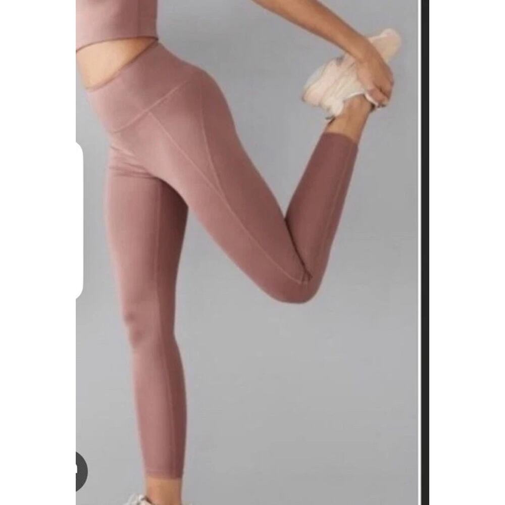Lot x 2 GIRLFRIEND COLLECTIVE Econyl XXS Leggings Hi Rise Mauve Pink Purple